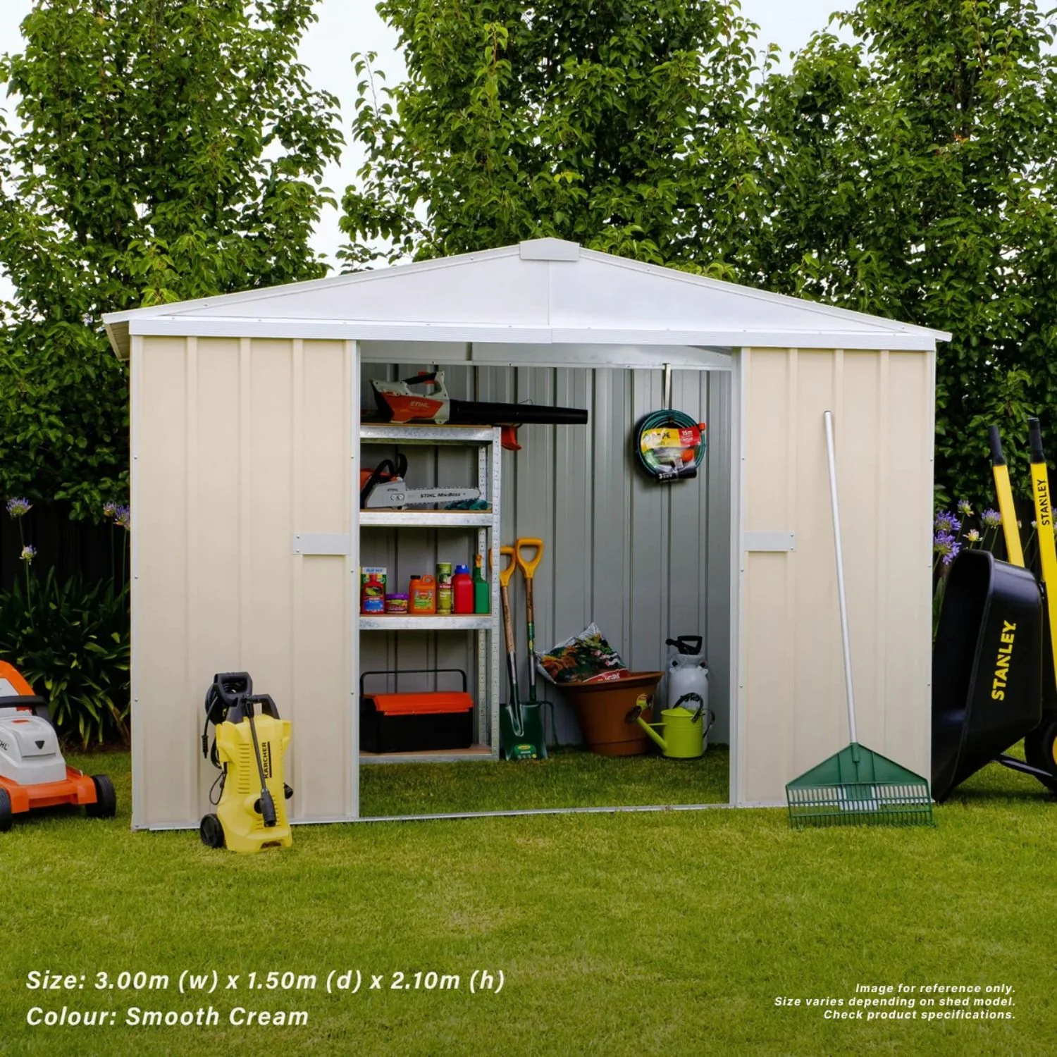 3.75m x 3m Gable Slider Garden Shed - Image 13